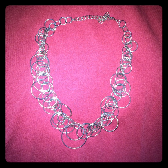 Interlocking Circles Statement Necklace