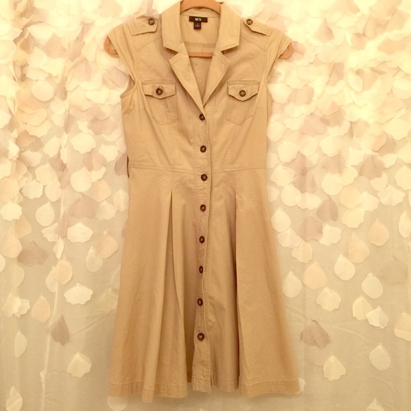 Cotton Tan Shirtdress