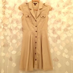 Cotton Tan Shirtdress