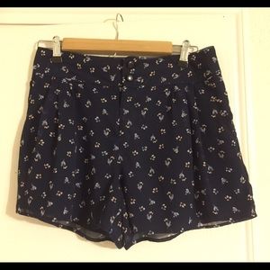 Lauren Conrad blue flower shorts