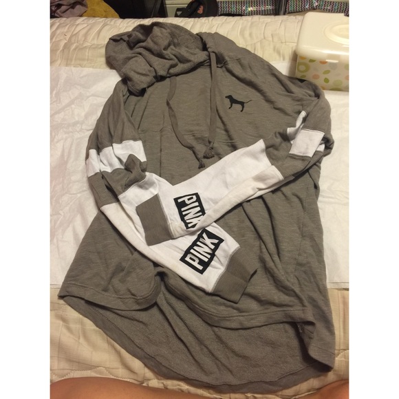 PINK long sleeve hoodie shirt