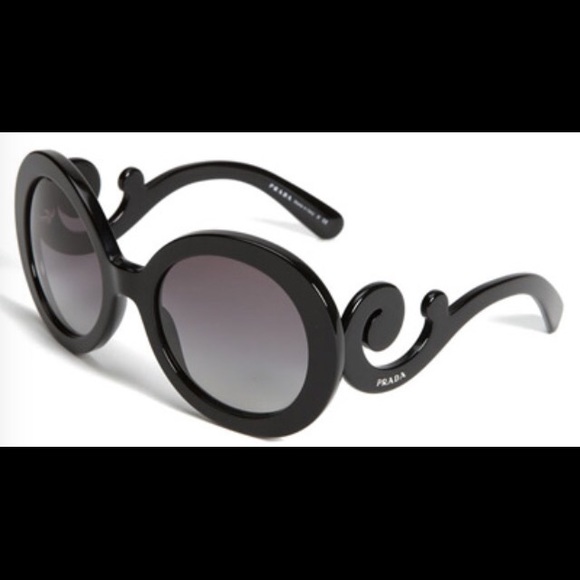 PRADA Minimal Baroque Sunglasses in Black