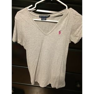 Women's gray polo tee