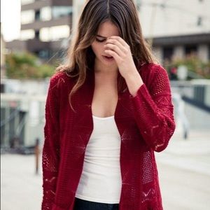 Red Brandy Melville cardigan