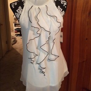 White Halter Neck Blouse