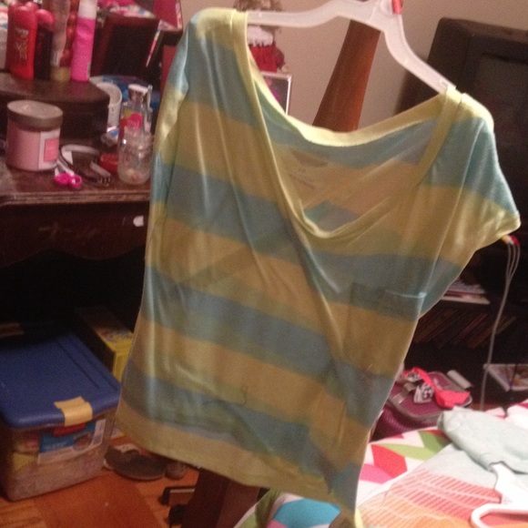 A striped dressy shirt