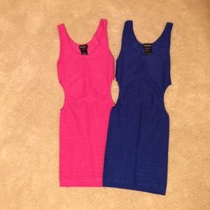 Bebe Bodycon Dresses with side cut outs