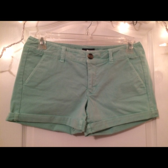 American Eagle Outfitters Pants - Teal Twill Shorts • American Eagle