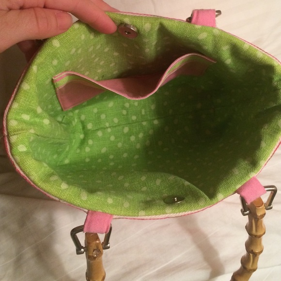 MUST GO! Bamboo handle beach bag - Picture 2 of 3