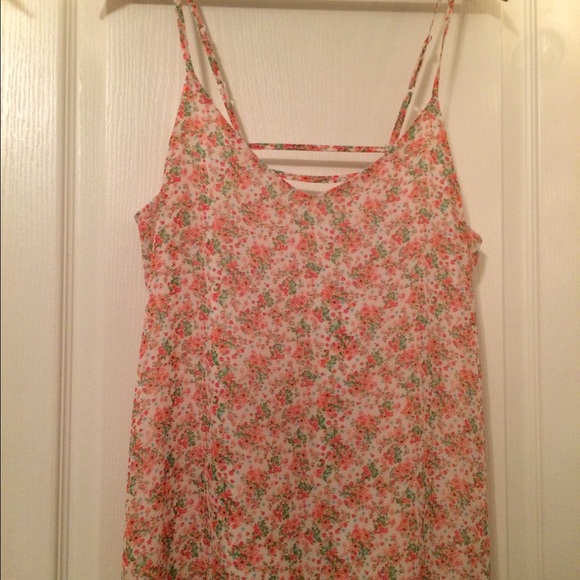 Pink Floral Cut Out Tank