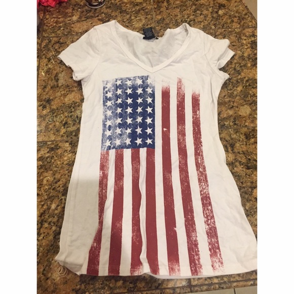 American Flag V-Neck