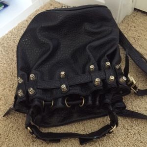Studded bucket bag