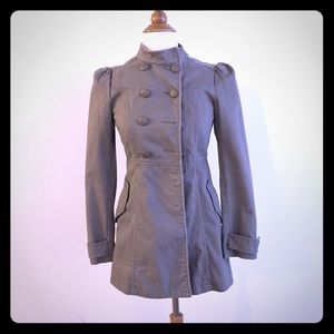 H&M Military olive green light coat size 2