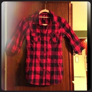 Button-up Plaid Shirt