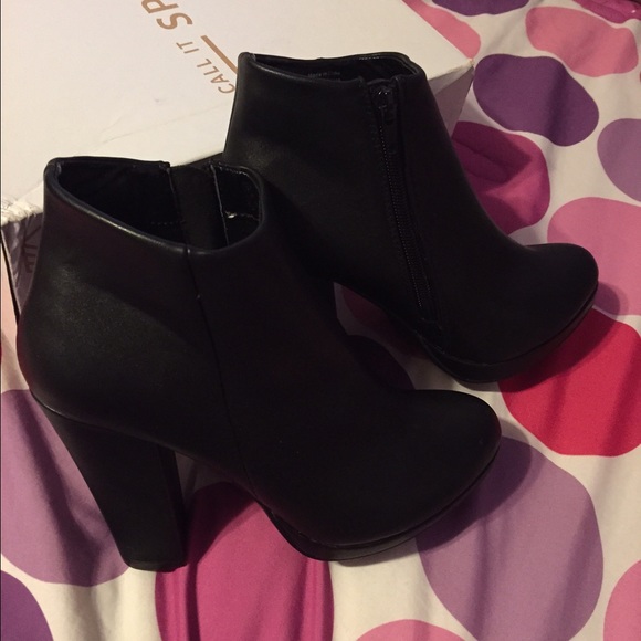 Black High-Heel Booties BNWB