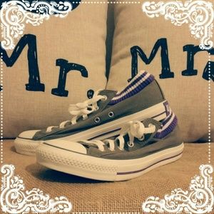 RE-POSH Purple & gray Converse