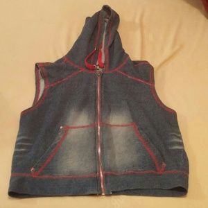 Denim look sport vest