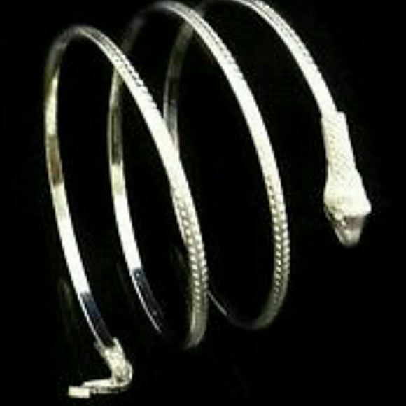 Silver snake bangle