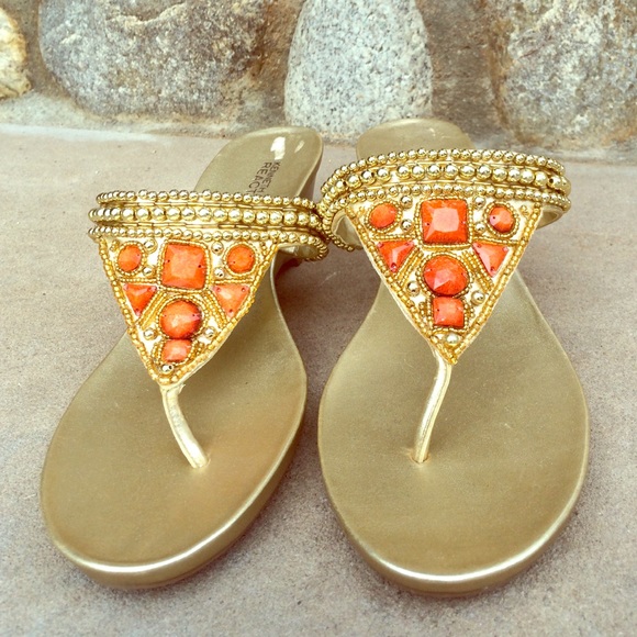 Gold & Orange Heels