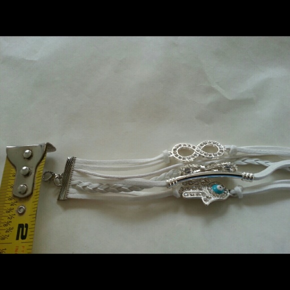 Multilayer Leather Evil eye Bracelet Bangle - Picture 2 of 3
