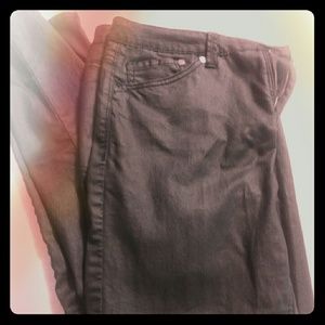 Black Faux Leather Jeans