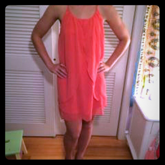 To big for me! Orange shift dress