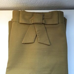J. Crew Olive Bow Skirt