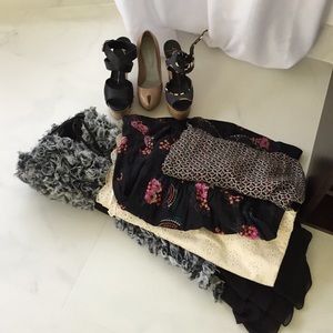 4 dresses. Three pair shoes