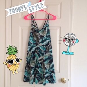 LTD ED VS Pink strappy palm print dress!