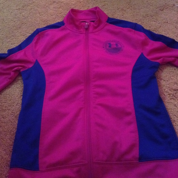 Sporty purple and blue zip up jacket