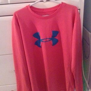 Pink long sleeve under armour shirt