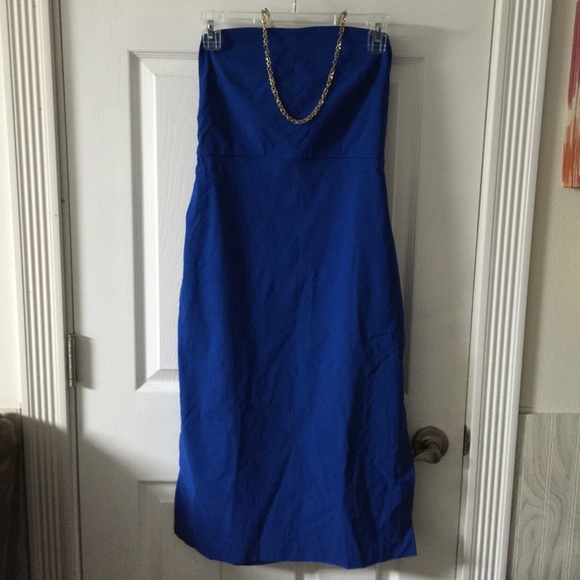 ⭐Express ️Blue Strapless Dress⭐️