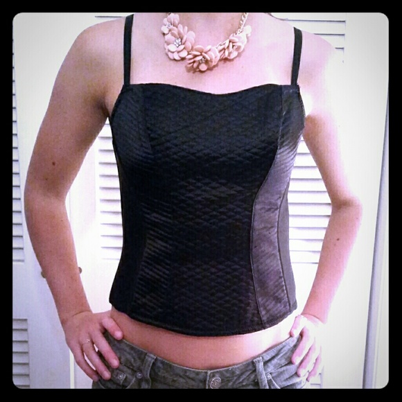 Sexy black corset top.