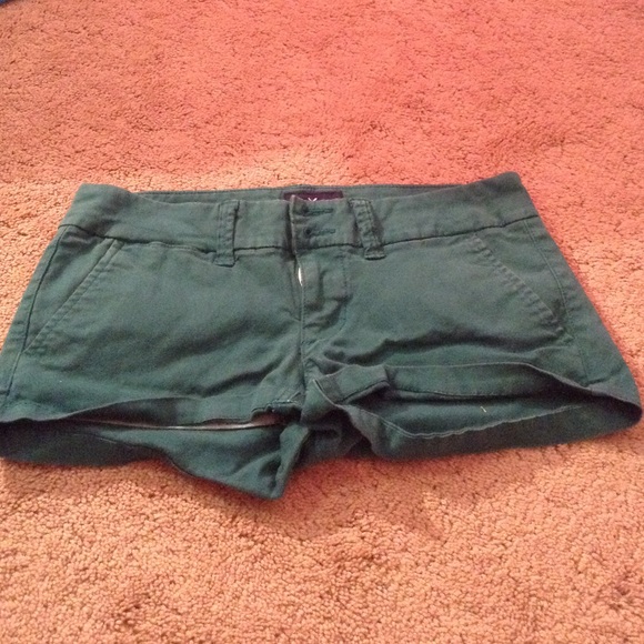 Turquoise short shorts