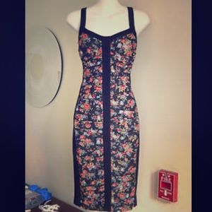 Anthropologie Bodycon Floral Dress