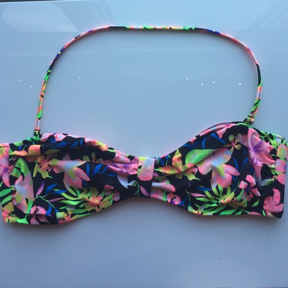 PINK bandeau bikini top