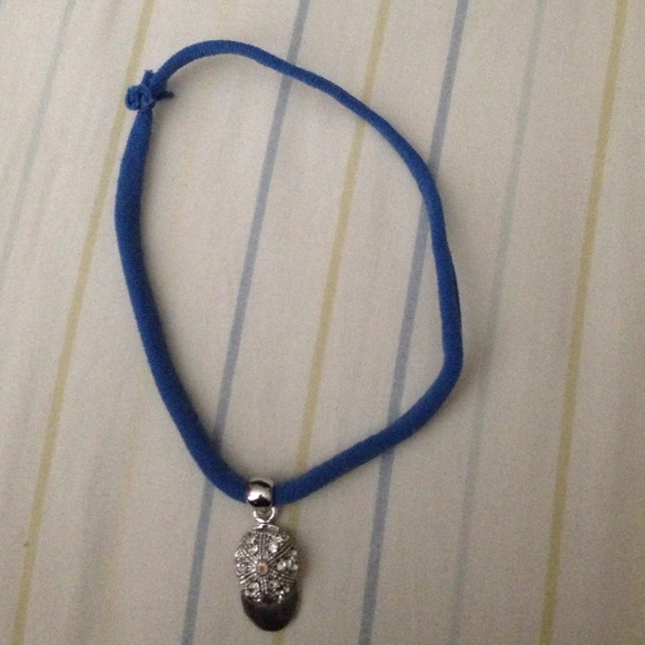 royal blue choker with baseball hat charm - Picture 1 of 2