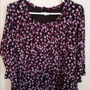 Brown / pink flowered shirt