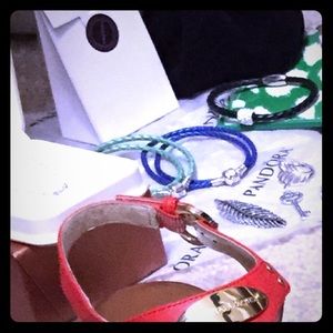 Blue Pandora bracelet.