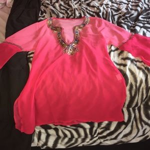 Ombré beach cover up
