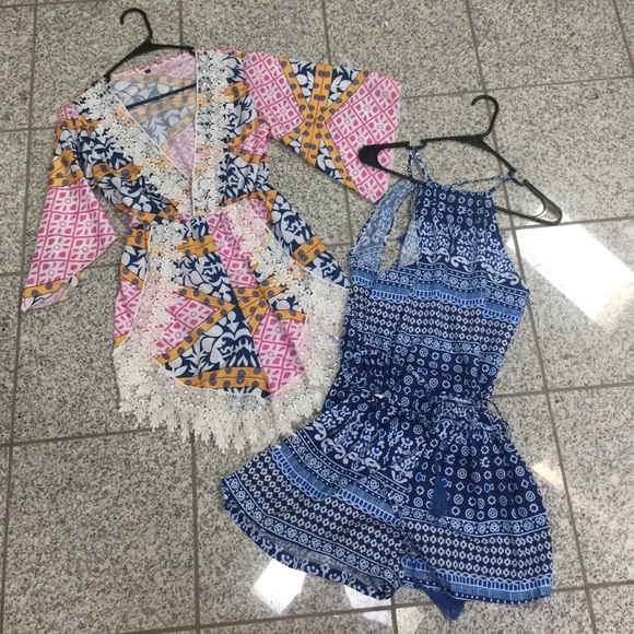 2 summer rompers , new condition.