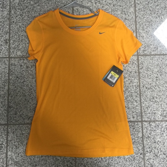 Bright orange Nike dry fit top, womens small