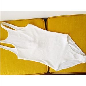 Backless Ribbed Bodysuit.