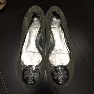 Tory burch metallic flats