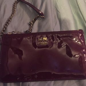 Maroon Coach Wristlet
