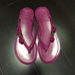 Tory Burch pink jelly sandals