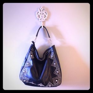 Big Buddha Black Leather Purse