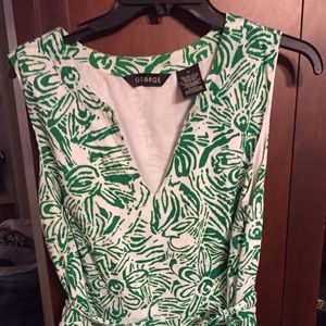 George Green & White Dress