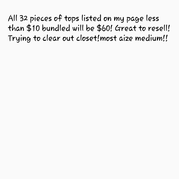 32 tops! All listed in closet
