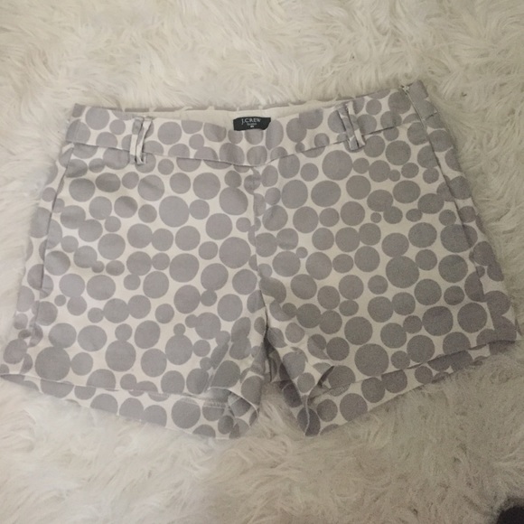 J. Crew white and grey shorts